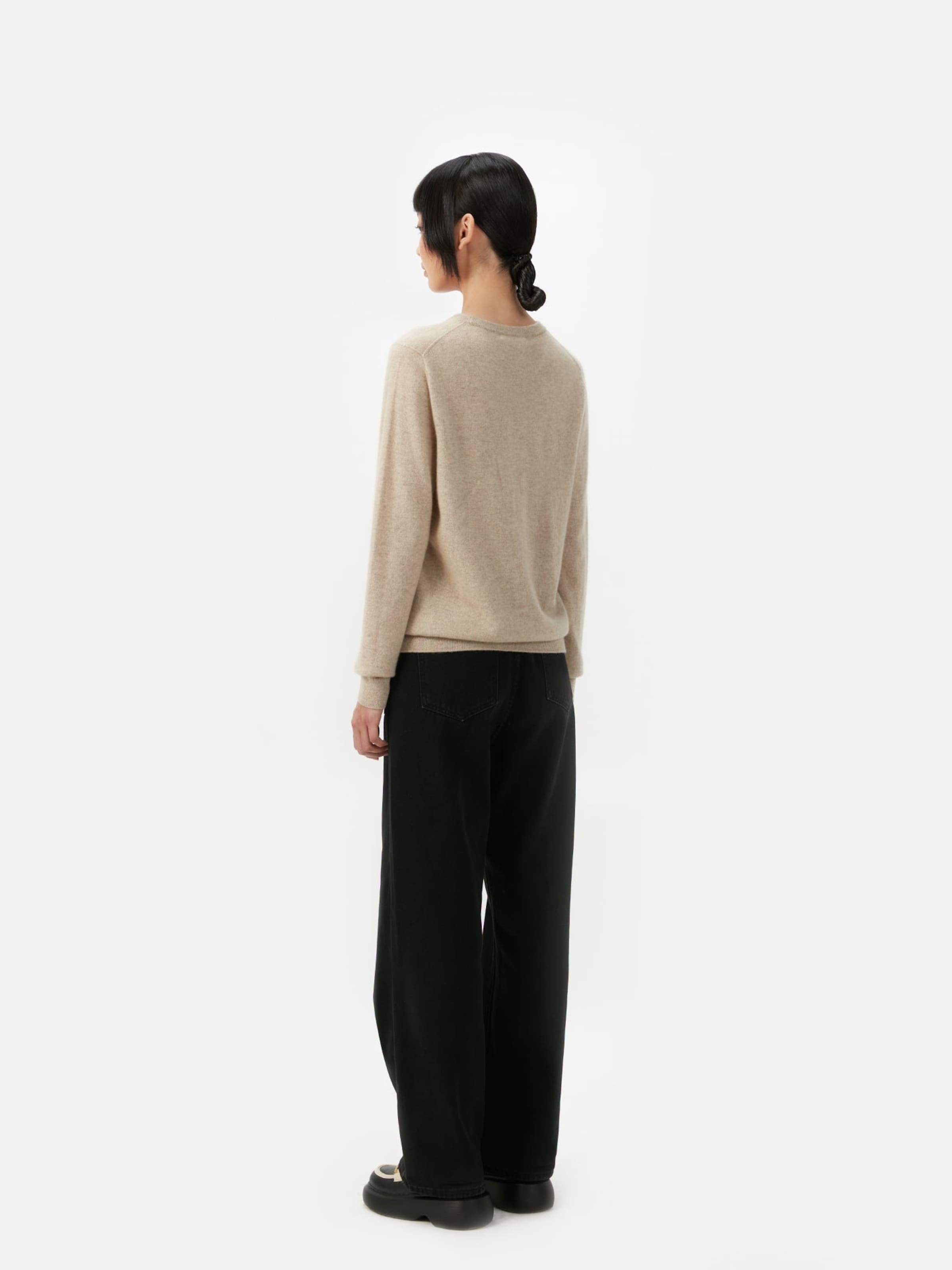 GOBI Cashmere - Jersey 'Women's Essential Cashmere Crewneck Sweater' en beige