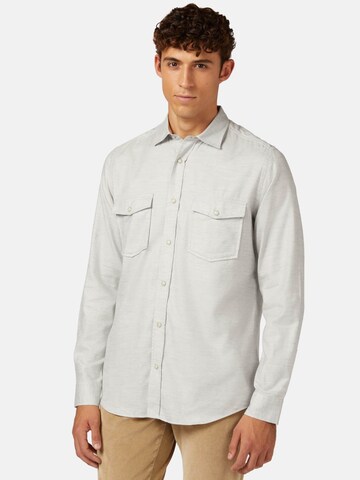 Boggi Milano Regular Fit Hemd in Grau: Vorderseite
