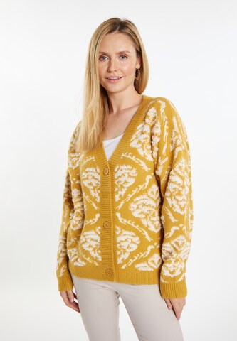 Cardigan Usha en jaune : devant