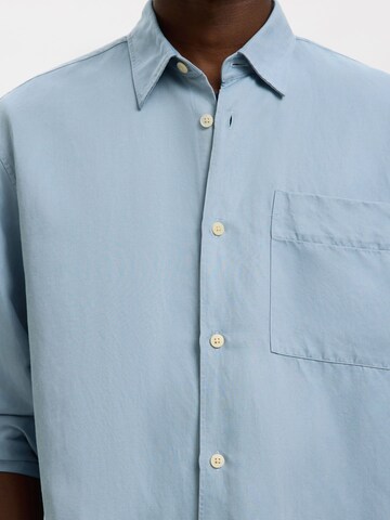 SELECTED - Ajuste confortable Camisa en azul