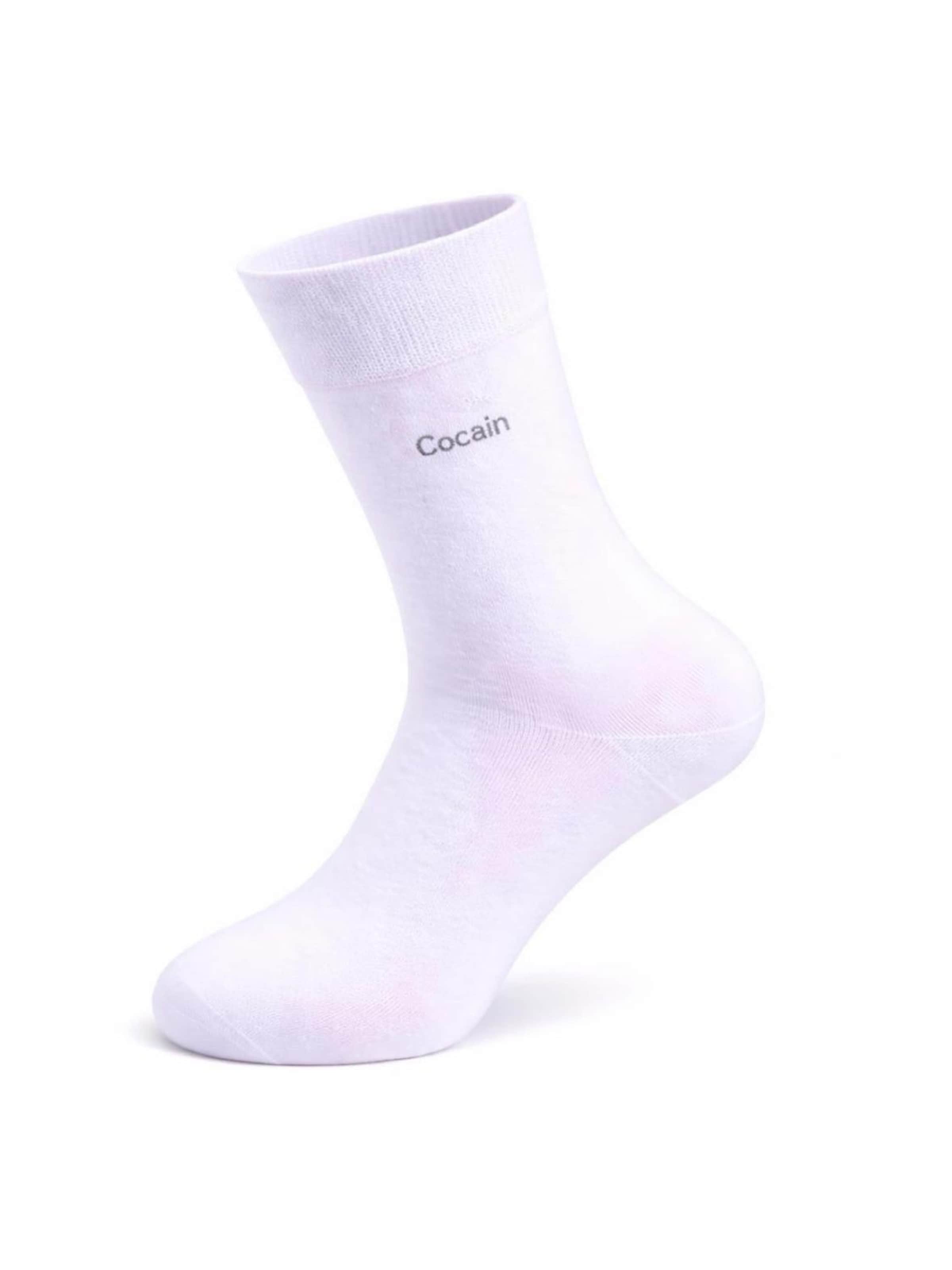 Cocain Underwear Socken 'Luxury Collection'‌‌‌‌‌‌‌ in Weiß: Vorderseite