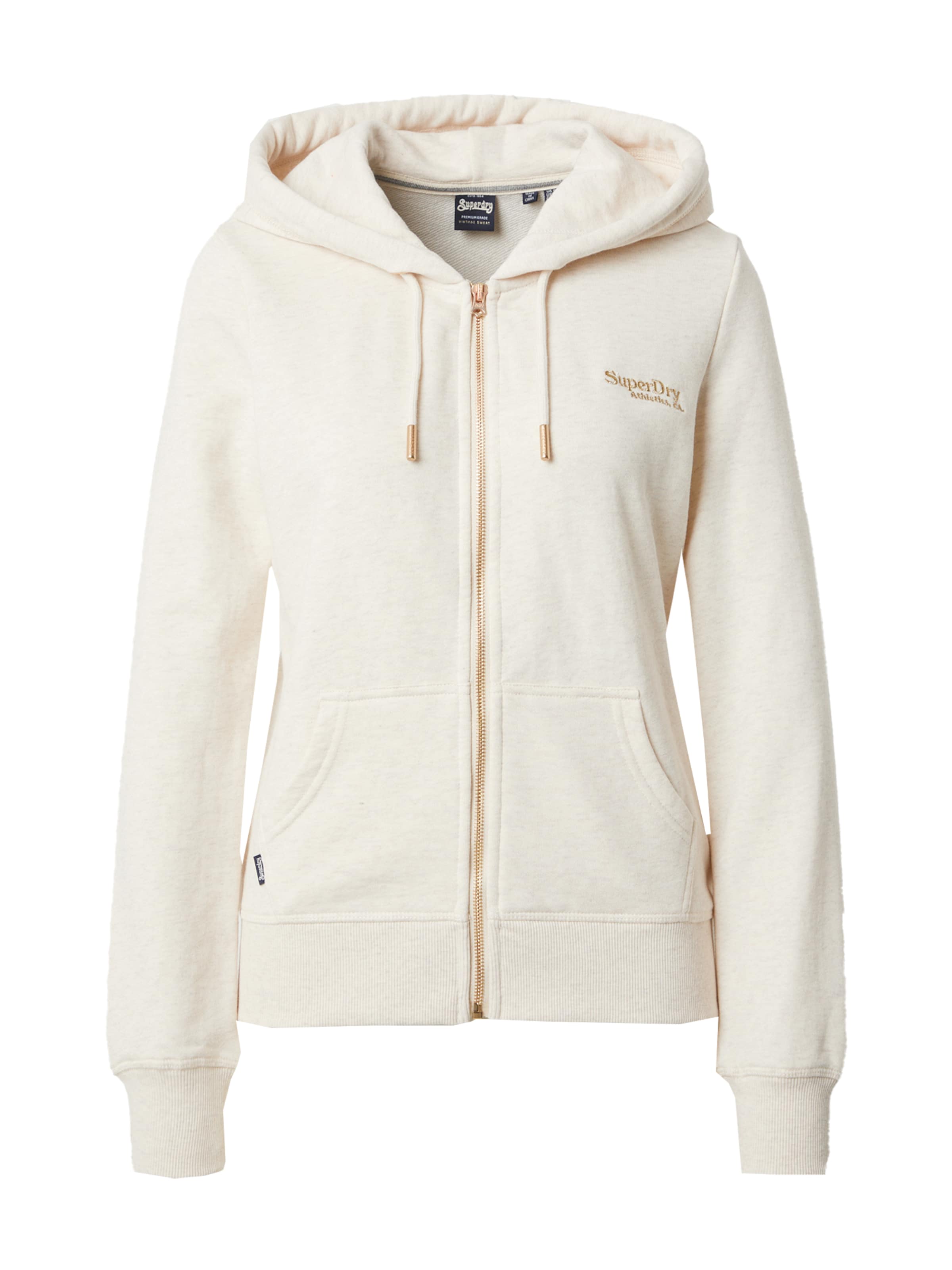 Superdry & Co Sweatjacke 'Essential' in Beige: Vorderseite