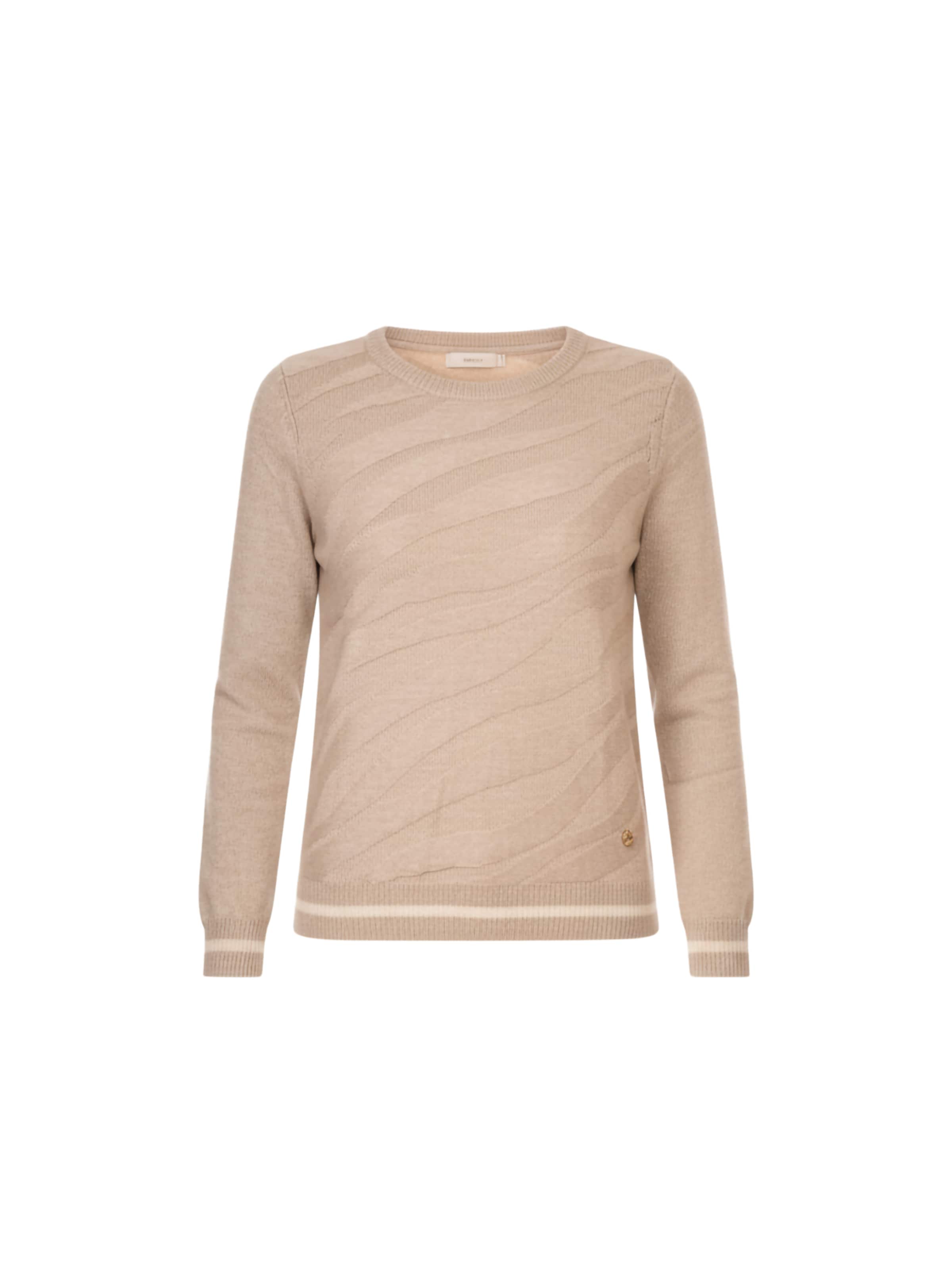 Yes Zee Trui 'Maglia' in de kleur Lichtbruin, Productweergave