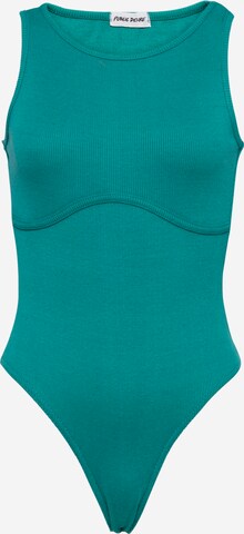 Public Desire Shirt Bodysuit in Blue: front