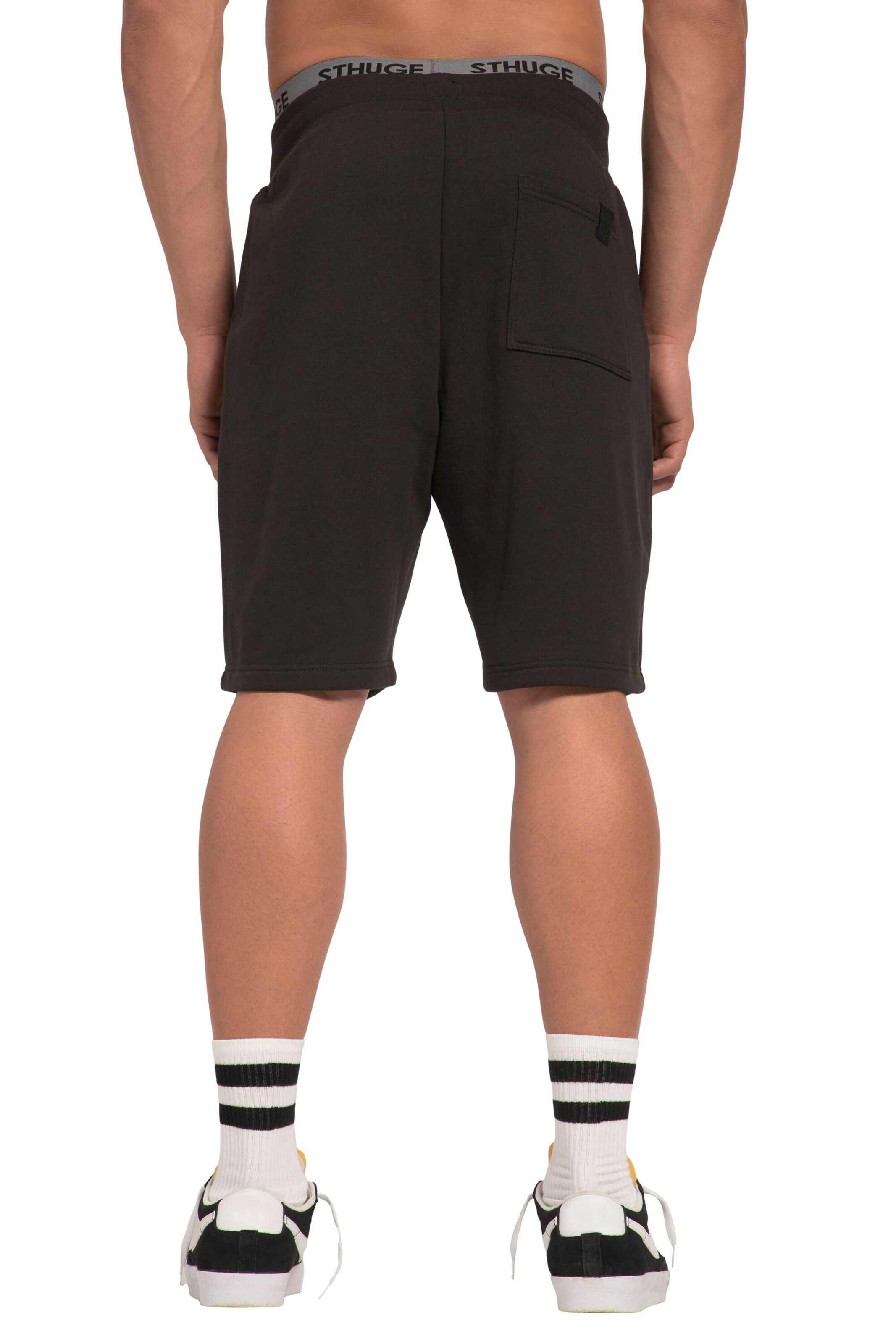 STHUGE Regular Sportbroek in Zwart