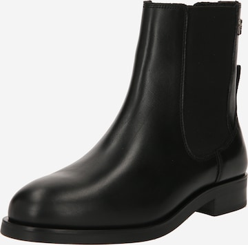 TOMMY HILFIGER - Botas Chelsea en negro: frente