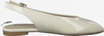 TAMARIS Ballet Flats with Strap in White