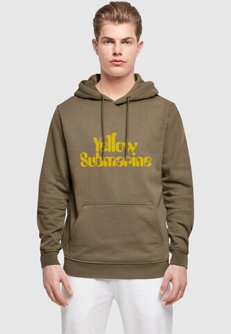 Merchcode Sweatshirt 'Yellow Submarine' in Groen: voorkant