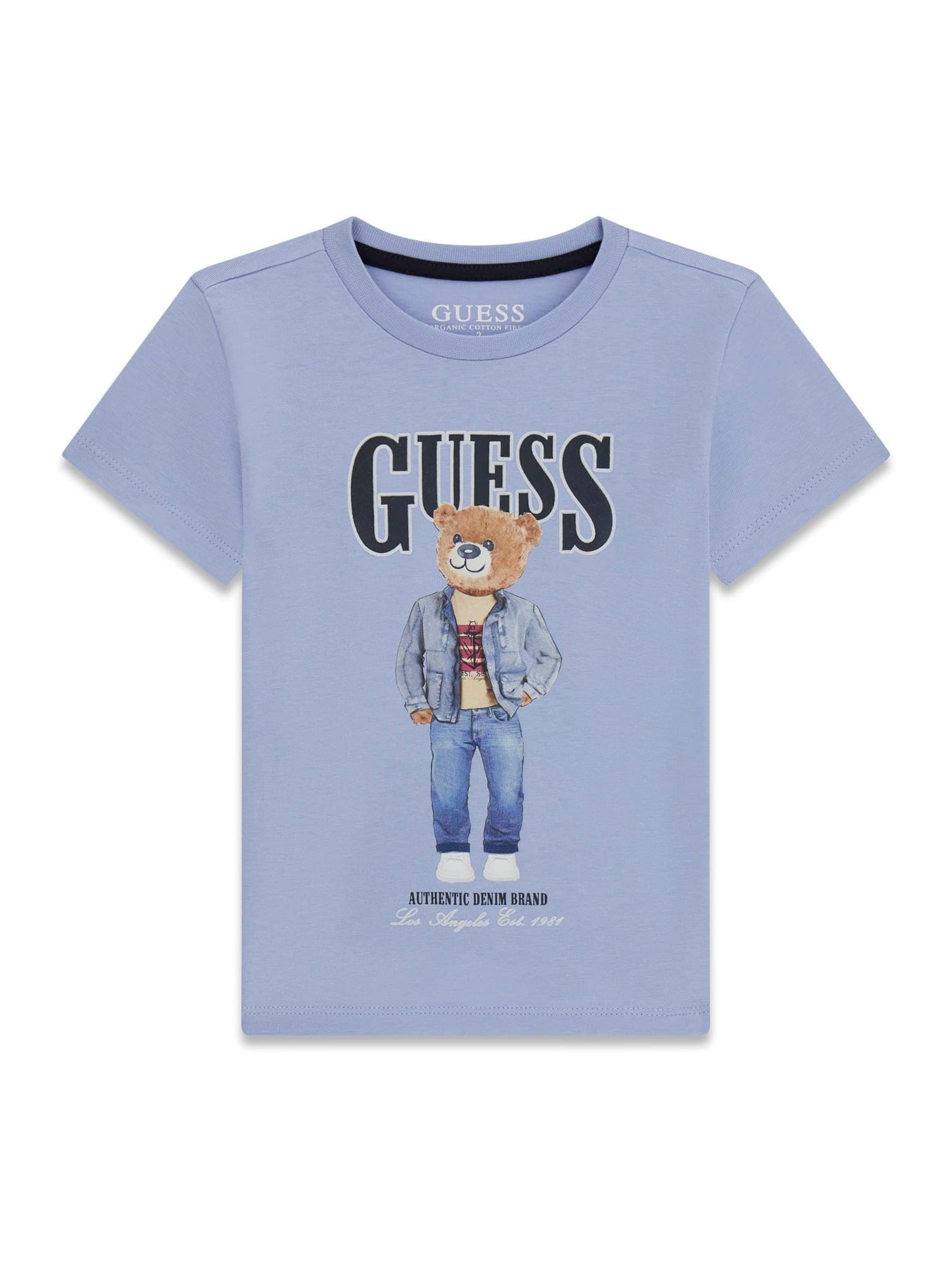 GUESS Shirt in 80 in Light blue / Dark blue / Light brown / White, Item view