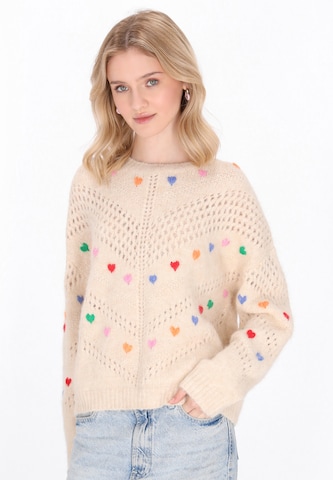 MYMO Trui in Beige: voorkant