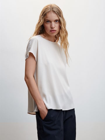 MANGO Blouse 'AARHUS 3' in Grijs: voorkant