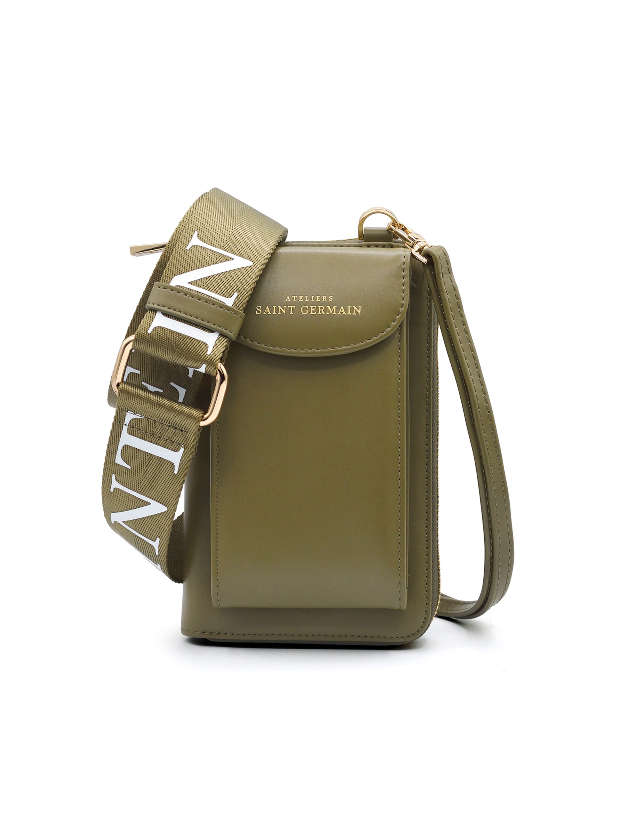 Ateliers Saint Germain Axelremsväska 'LONDON' i grön: framsida