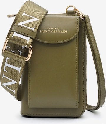 Borsa a tracolla 'LONDON' di Ateliers Saint Germain in verde: frontale