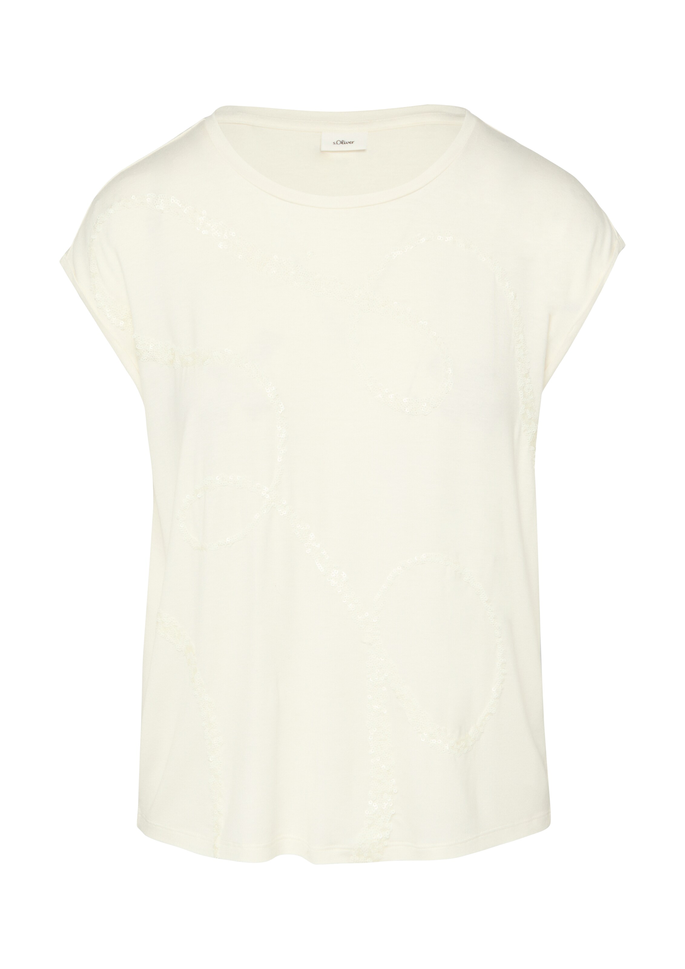 T-shirt s.Oliver BLACK LABEL en beige : devant