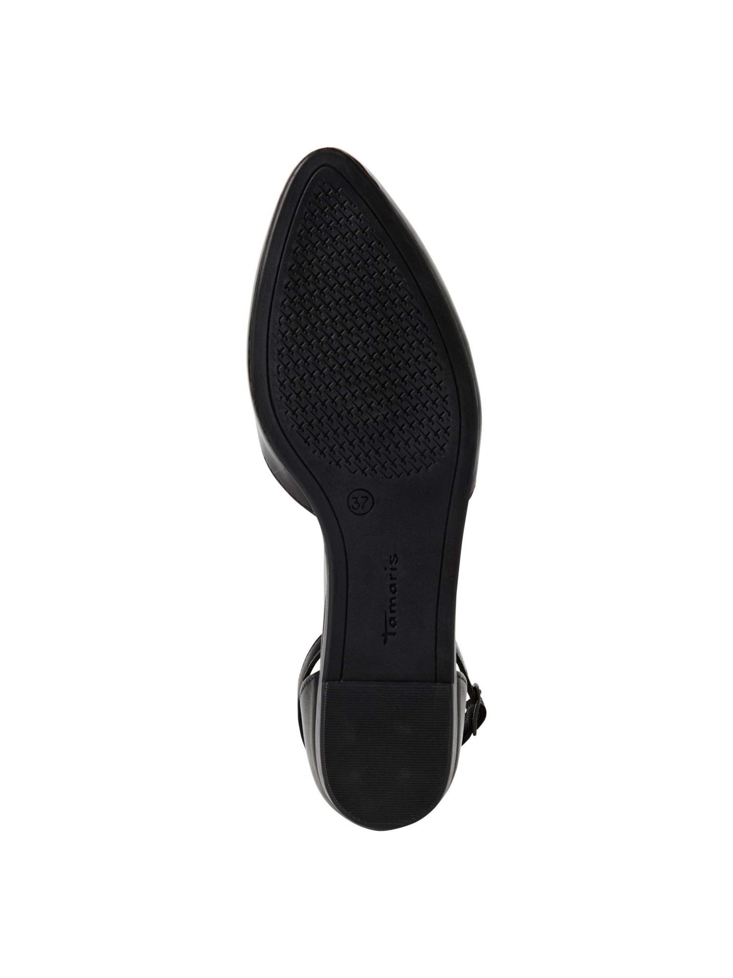 Tamaris Ballerina met riempjes in Zwart