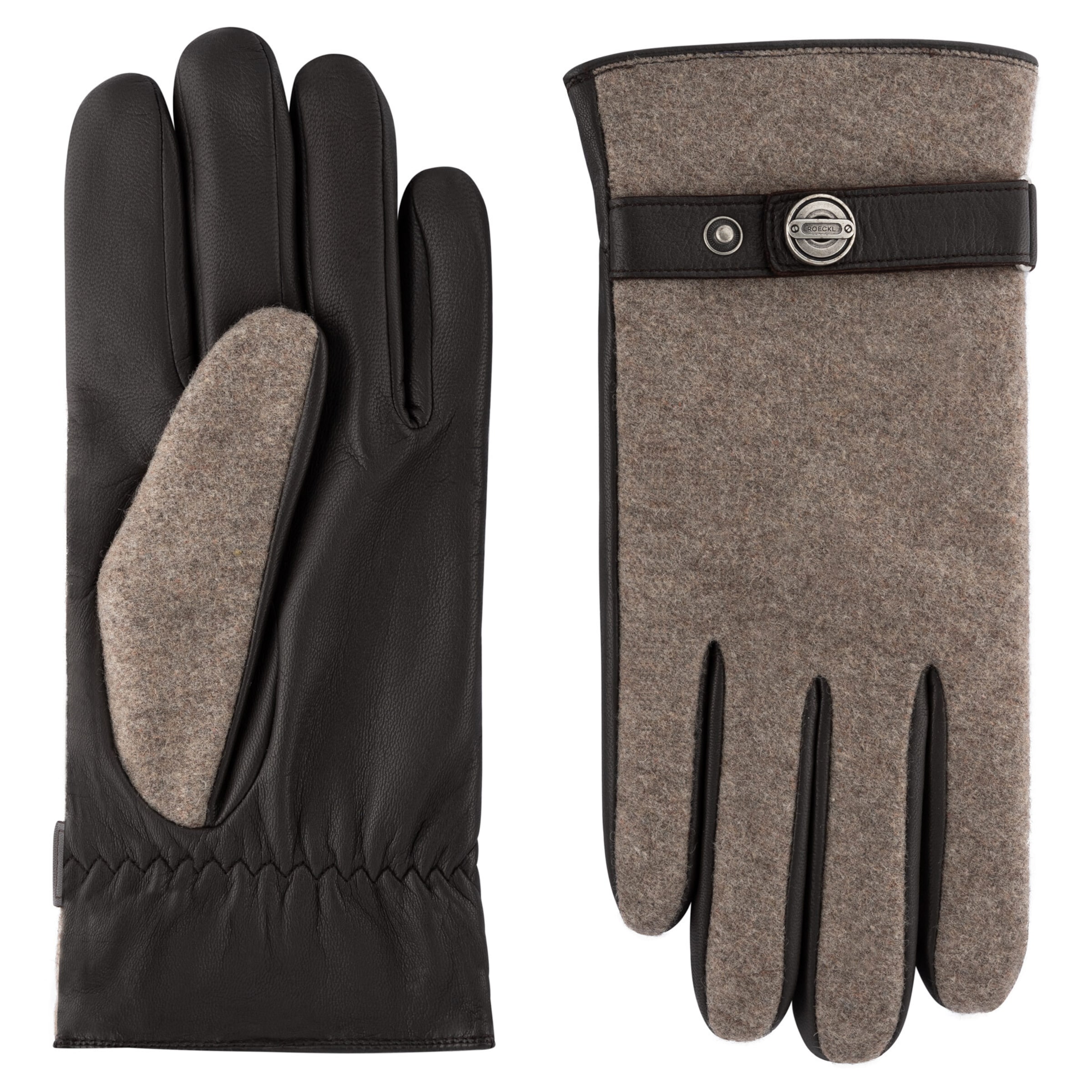 Roeckl Vingerhandschoenen 'STARNBERG' in Bruin: voorkant