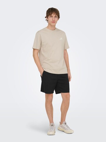 Only & Sons Regular Trousers 'ONSTEL' in Black