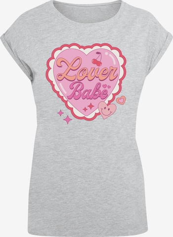 F4NT4STIC Shirt 'Lover Babe Valentinstag' in Grey: front