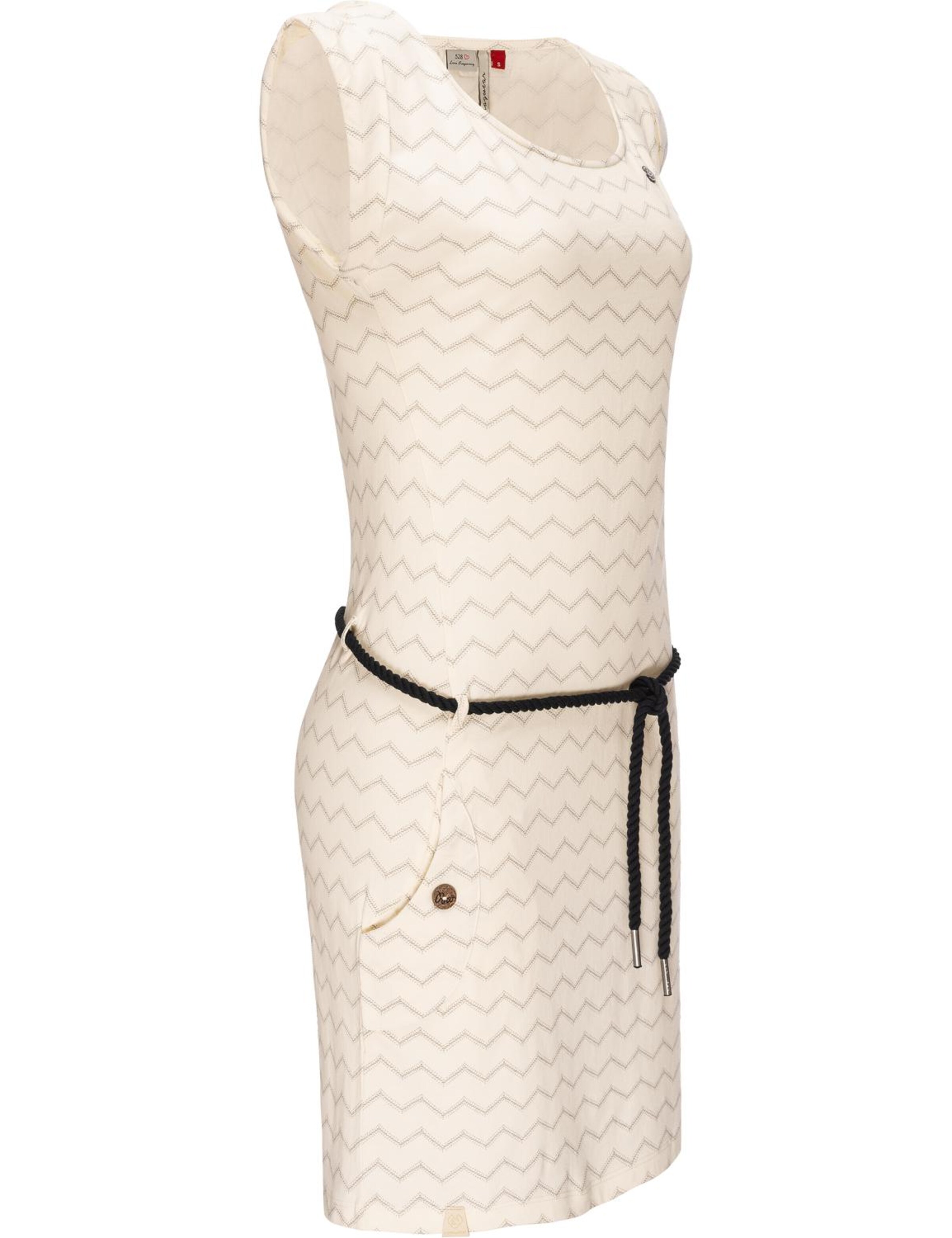 Ragwear Kleid 'Tag Chevron' in Weiß