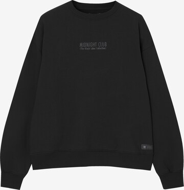 Pull&Bear Sweatshirt in Zwart: voorkant