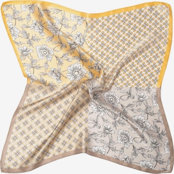 MayTree Scarf 'Seidentuch Blumen Quartett' in Yellow: front