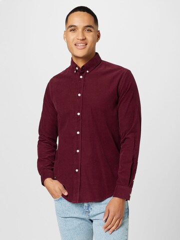 Samsøe Samsøe Regular fit Button Up Shirt 'Liam' in Red: front