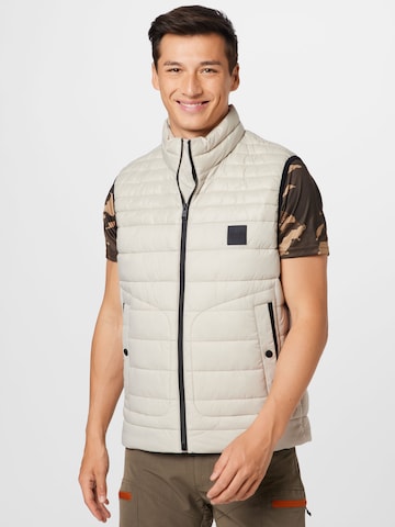 BOSS Orange Bodywarmer 'Odunk' in Beige: voorkant