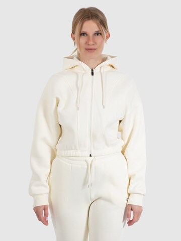 Smilodox Sweatvest 'Elma' in Beige: voorkant