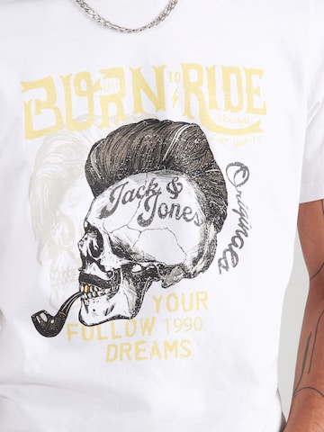 JACK & JONES Majica 'JORSHAPE' | bela barva