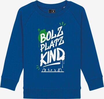 Bolzplatzkind Sweatshirt in Blau: predná strana