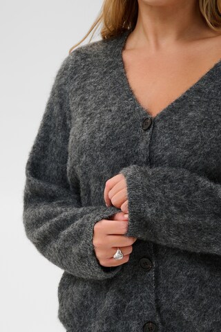 KAFFE CURVE Knit cardigan 'Jordi ' in Grey