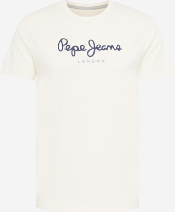 Pepe Jeans - Camiseta 'EGGO' en beige: frente