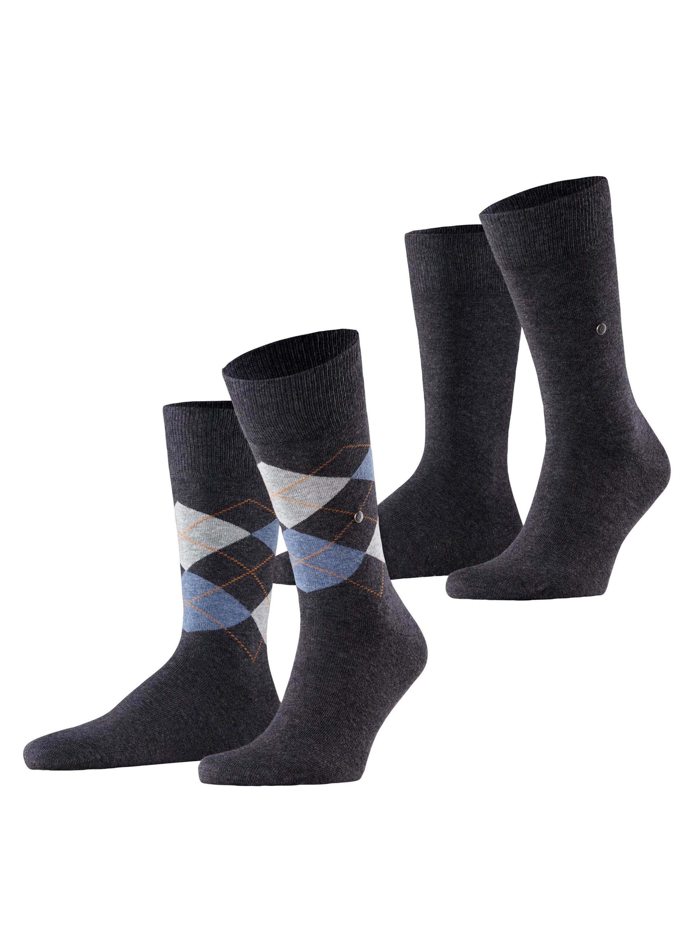 BURLINGTON Socks 'Everyday Argyle Mix 2-Pack' in Grey: front