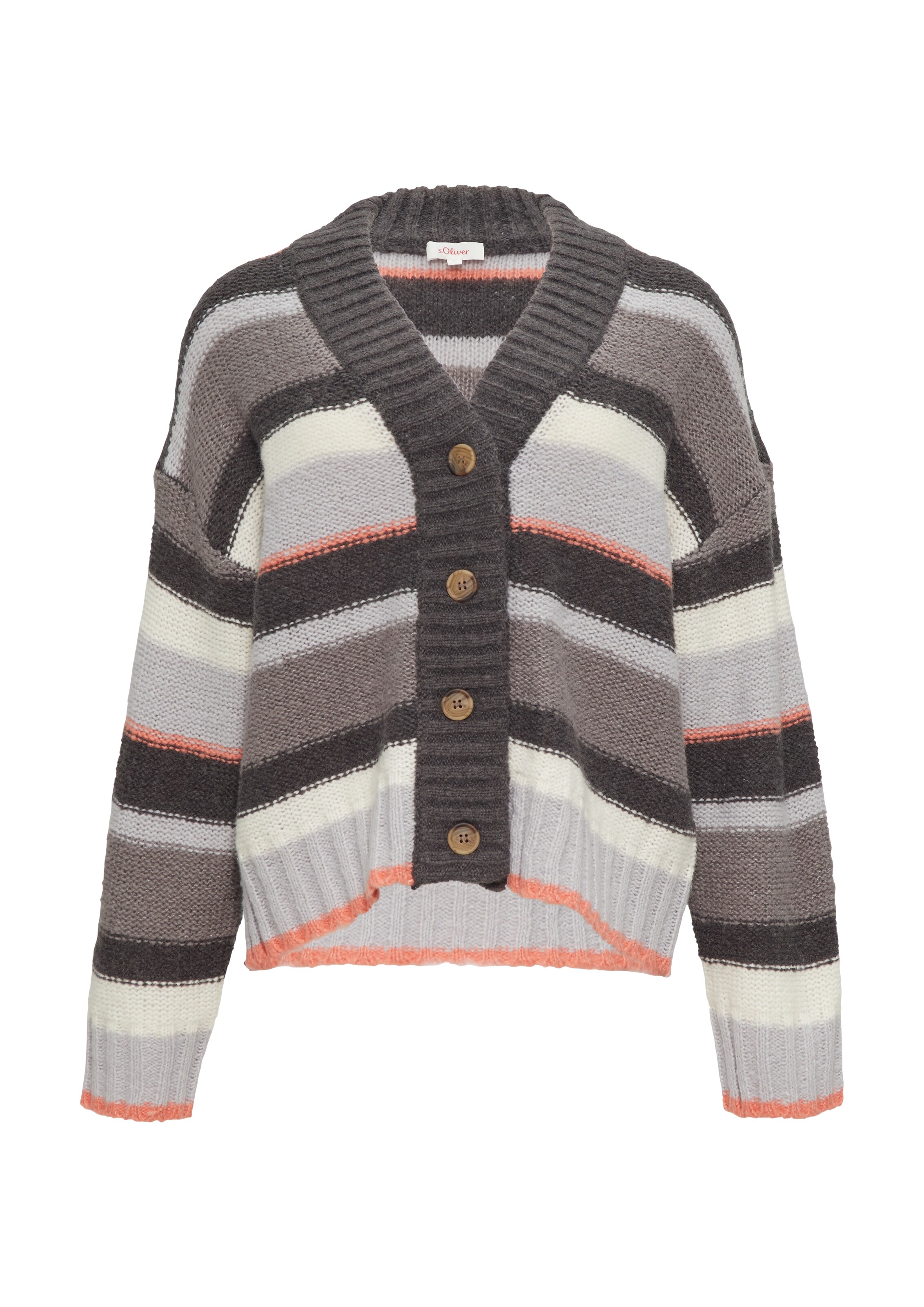 s.Oliver Strickjacke in Grau: Vorderseite