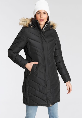 POLARINO Outdoor Coat in Black: front