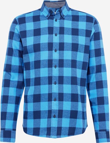 Coupe regular Chemise BLEND en bleu : devant