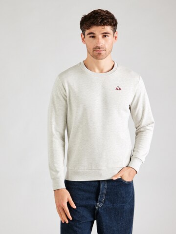 La Martina Sweatshirt in Grey: front