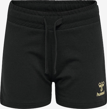 Hummel Regular Workout Pants in Black: front