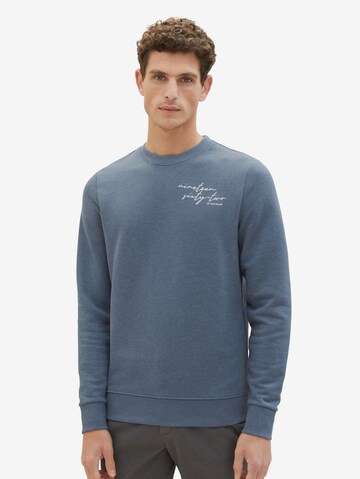 Sweat-shirt TOM TAILOR en bleu : devant