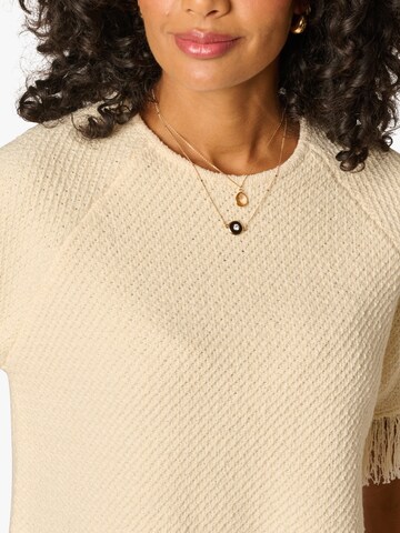 Adrianna Papell Pullover 'Fringe Raglan' in Gelb