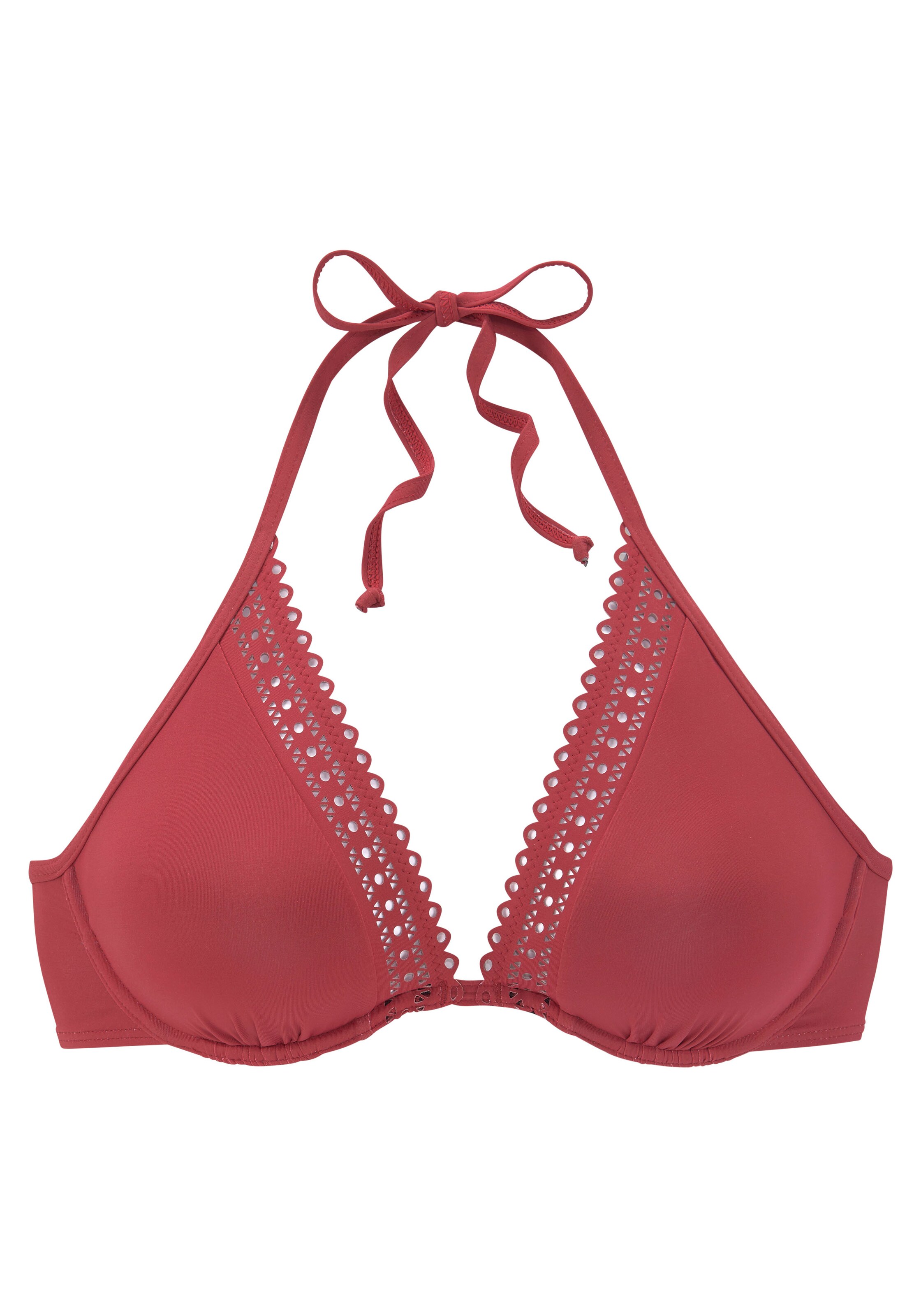 s.Oliver Triangle Bikini Top in Red: front