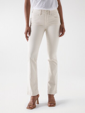 Salsa Jeans Bootcut Jeans in Beige: voorkant