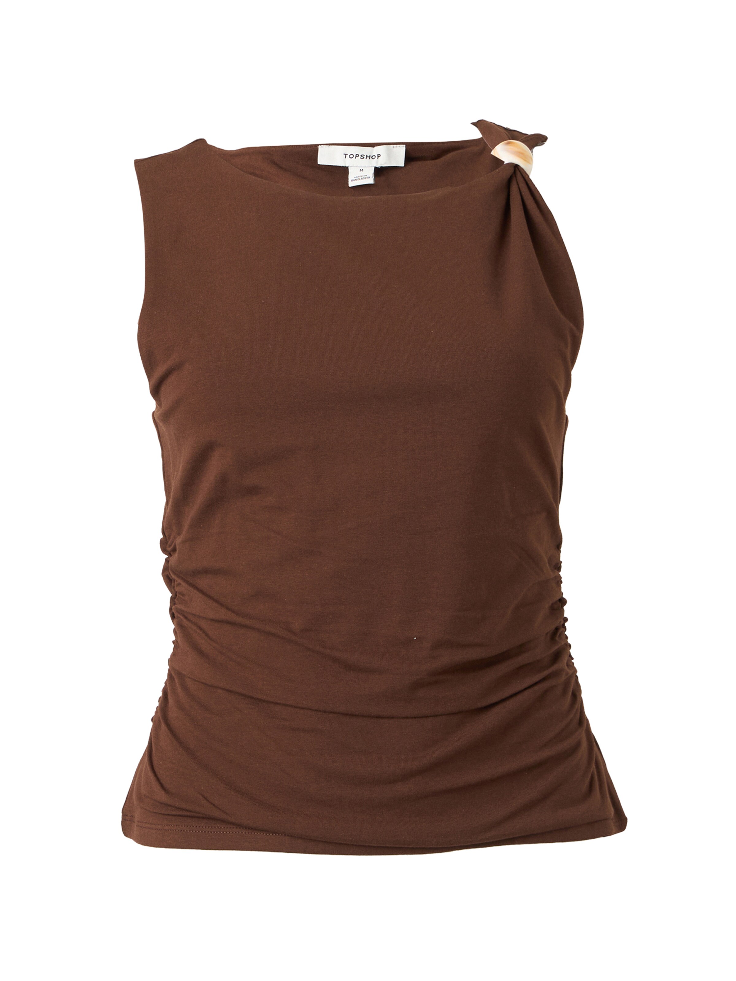 TOPSHOP Top 'MINDY' | rjava barva: sprednja stran