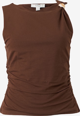 TOPSHOP Top 'MINDY' | rjava barva: sprednja stran