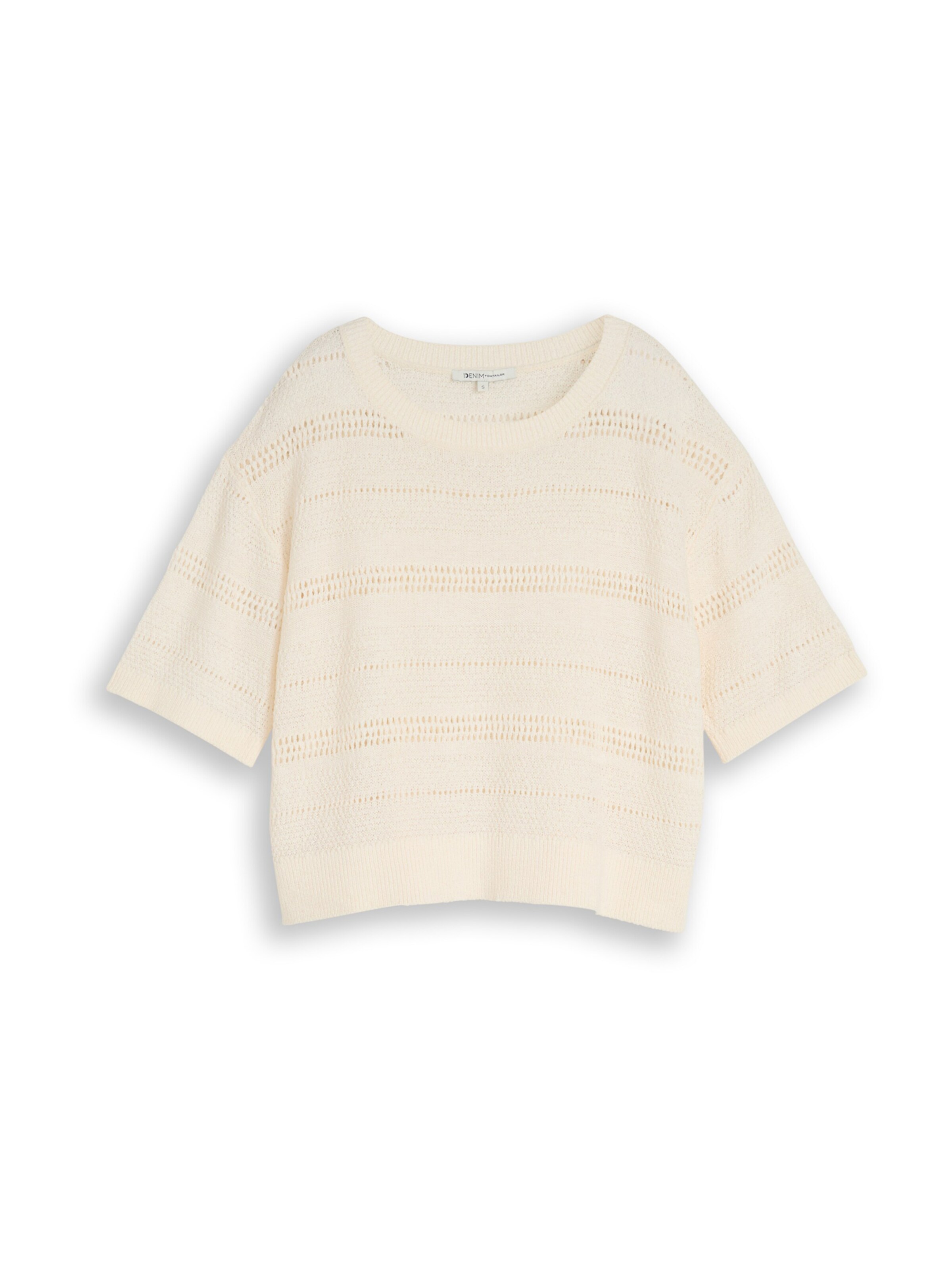 TOM TAILOR DENIM Sweater in White: front