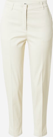 Coupe slim Pantalon à plis Sisley en beige : devant