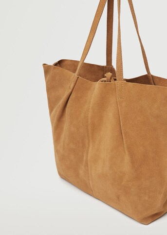 MANGO Shopper in Brown