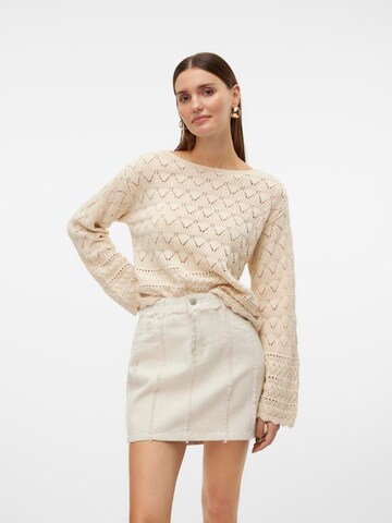 VERO MODA Sweater 'VMLUA' in Beige: front