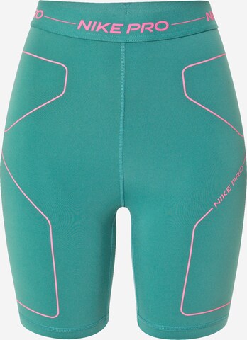 NIKE Workout Pants in Green: front