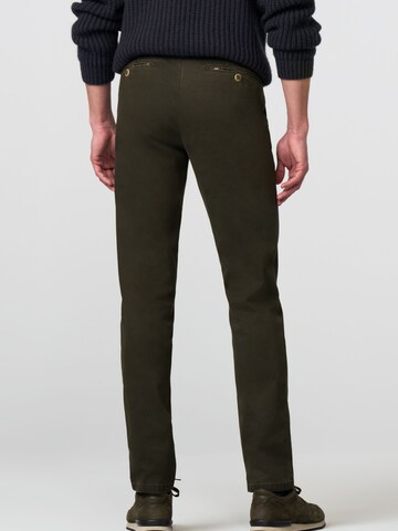 MEYER Slim fit Chino trousers 'Bonn' in Green